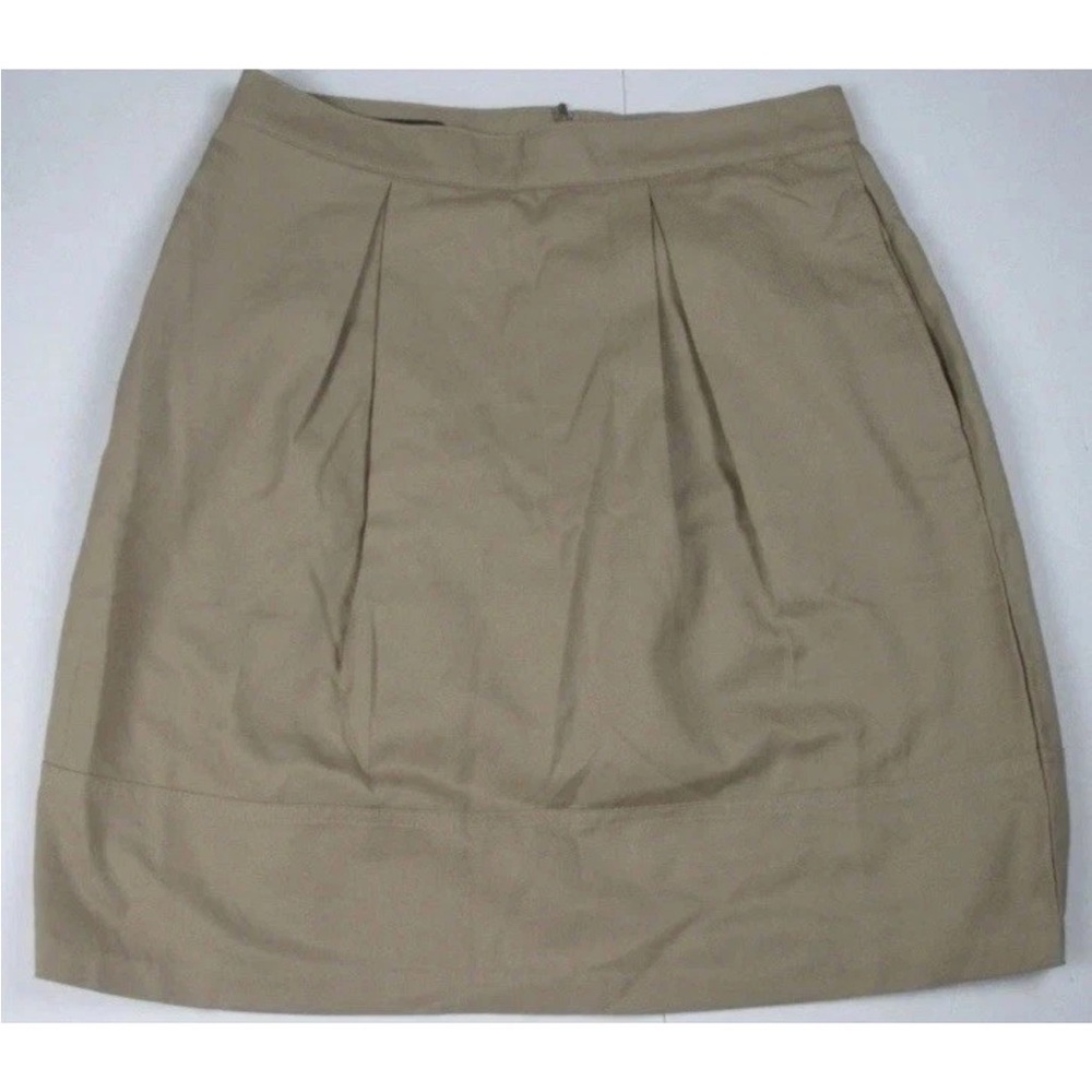 LANDS END Khaki School Uniform Pleated Skort Womens 4  *NEW*